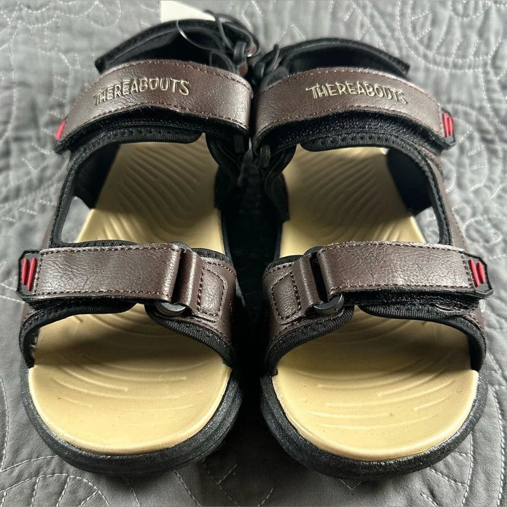 Thereabouts Boys Brown Gulf Strap Sandals NWT Size Little Boys 3